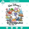 Vintage Daisy Duck Disneyland SVG with classic Disney design, perfect for crafting. Great cut file for Disney fans and crafters.
