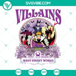 Vintage Disney Villains SVG | Walt Disney World Retro Cut Files