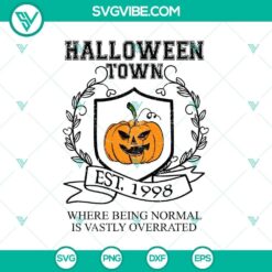Vintage Halloween Town University SVG DXF EPS PNG Cut Files, Halloween SVG File, Halloween Cricut &amp; Silhouette Designs