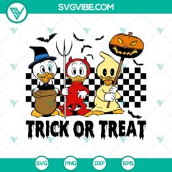 Vintage Huey Dewey Louie Halloween SVG, Halloween SVG File, Halloween Cricut &amp; Silhouette Designs