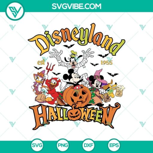 vintage mickey and friends halloween svg