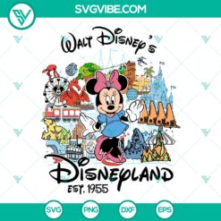 Vintage Minnie Mouse Disneyland SVG | Est. 1955 Retro Cut Files