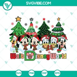 Vintage Walt Disney World Christmas SVG | Retro Disney Holiday Cut Files