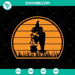 Vintage Witch Halloween Design SVG, Halloween SVG, Scary SVG, Oct 31 SVG