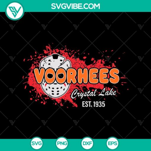 voorhees crystal lake est1935 svg jason voorhees svg horror halloween svg