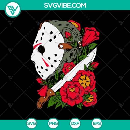 voorhees in flower svg horror svg halloween svg