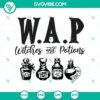 WAP Witched And Potions SVG design with witches, potions, and Halloween elements. Perfect for spooky crafts.