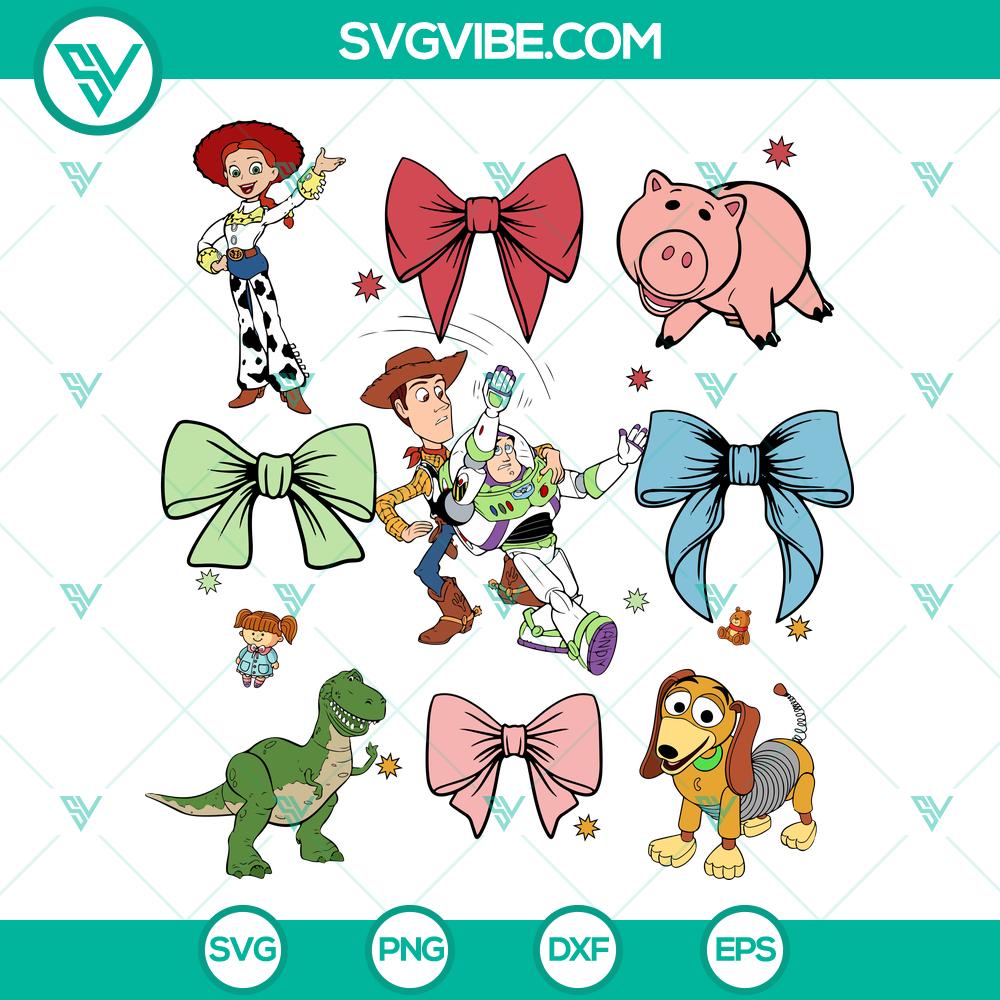 Watercolor Coquette Bows Toy Story SVG | Disney Spring Cut Files Watercolor Coquette Bows Toy Story SVG featuring Disney Spring Cut Files, perfect for crafts and projects.