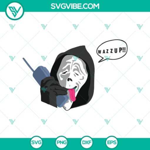 wazzup svg ghost face calling svg scream ghost svg