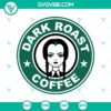 Wednesday Addams Dark Roast Coffee SVG featuring a Starbucks inspired design. Great for spooky coffee lovers.