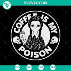 Spooky Wednesday Addams and horror characters SVG for Halloween decorations.