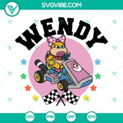 Wendy O Koopa SVG | Mario Kart Racing Cut Files
