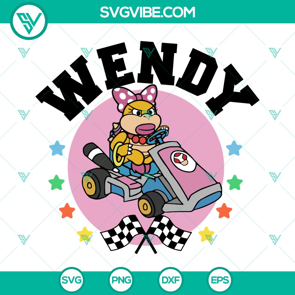 Wendy O Koopa SVG | Mario Kart Racing Cut Files Wendy O Koopa Mario Kart racing SVG cut file for craft projects, perfect for fans of the game.