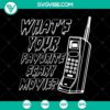 "What's Your Favorite Scary Movie SVG for Halloween featuring horror-themed design"