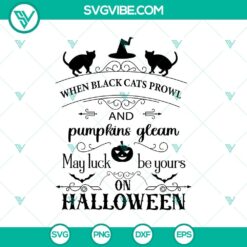 Black cat and pumpkin-themed Halloween SVG design, perfect for spooky holiday crafts.