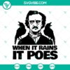 Rainy day inspired SVG design featuring poetically styled crows on a raglan, perfect for crafts and projects.