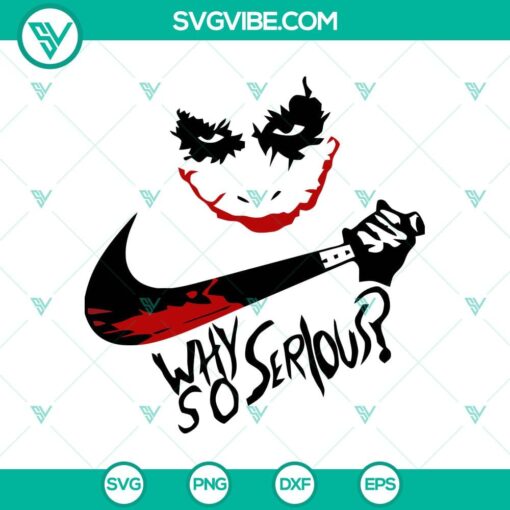 why so serious nike knife svg nike brand svg joker svg halloween svg