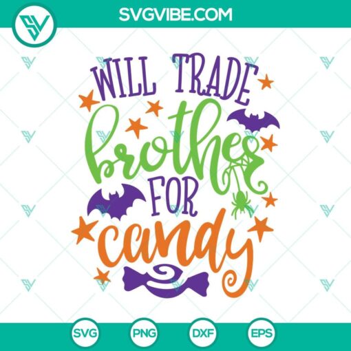 will trade brother for candy svg halloween candle svg funny halloween svg