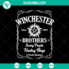 Winchester Brothers, Saving People Hunting Things, A Family Business SVG design for fans of the TV show. Great for craft projects.