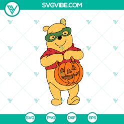 Halloween, SVG Files, Winnie The Pooh SVG, Winnie Take A Pumpkin SVG, Winnie 1