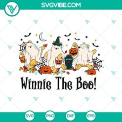 Winnie The Boo SVG DXF EPS PNG Cut Files, Halloween SVG File, Halloween Cricut &amp; Silhouette Designs