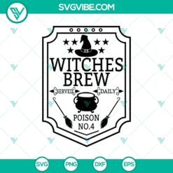 Witches Brew Served Daily Poison SVG, Halloween Scary SVG, Halloween SVG