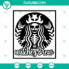 Spooky Witches Brew Halloween SVG with horror-themed design for crafts and projects.