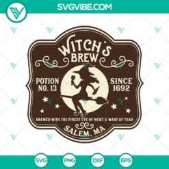 Witchs Brew Drink SVG, Halloween SVG, Scary SVG