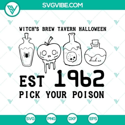 witchs brew tavern halloween est 1962 svg horror svg halloween svg scary svg