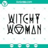 Witchy woman Halloween SVG design with spooky elements perfect for scary crafting projects.