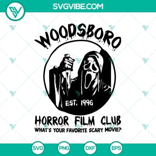 woodsboro horror film club svg halloween svg scary svg horror svg