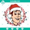 Christmas-themed Woody character wearing Santa hat in SVG, DXF, EPS, and PNG files for digital design projects.