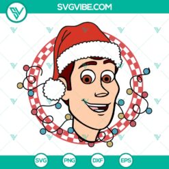 Woody With Santa Hat SVG DXF EPS PNG Files