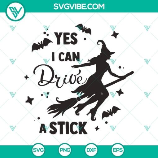 yes i can drive a stick svg halloween svg boo svg witch svg