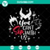 "You Can't Sip With Us SVG featuring Villains Witch for Halloween. Unique and spooky design perfect for crafting projects."