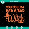 "You Coulda Had A Bad Witch SVG, Halloween design with spooky elements, perfect for Oct 31 projects. Scary SVG for crafts."