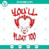 Pennywise SVG featuring horror characters for Halloween, perfect for spooky projects.