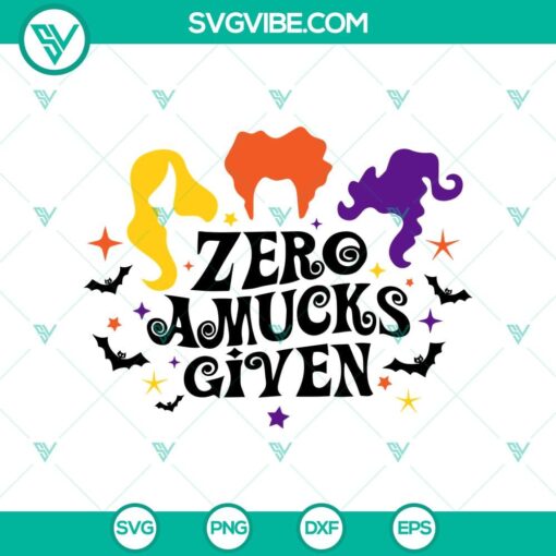 zero amucks given svg hocus pocus svg halloween svg