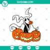 Zero With Pumpkin SVG featuring The Nightmare Before Christmas Halloween theme. Happy Halloween SVG design with festive elements.