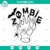 Creepy zombie hand and witch silhouette in a Halloween SVG design. Great for spooky themed projects.